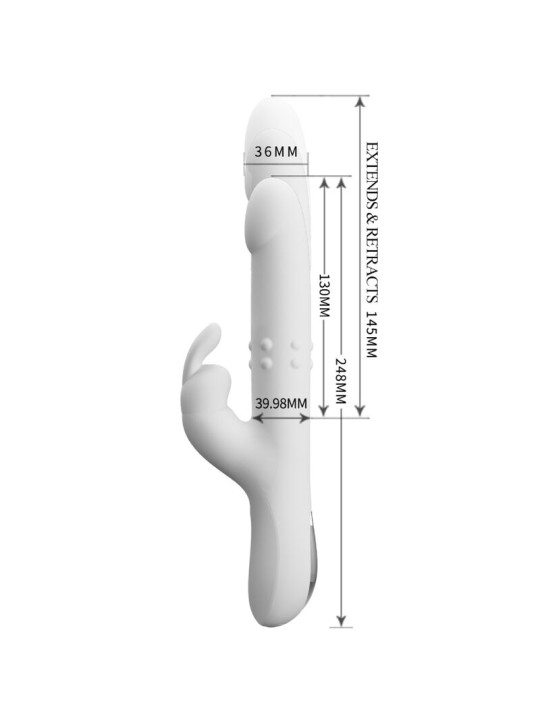 PRETTY LOVE REESE VIBRADOR CON ROTACION PLATEADO