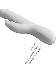 PRETTY LOVE REESE VIBRADOR CON ROTACION PLATEADO