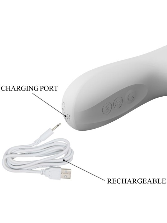 PRETTY LOVE REESE VIBRADOR CON ROTACION PLATEADO