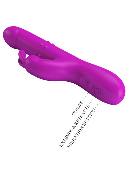 PRETTY LOVE REESE VIBRADOR CON ROTACION MORADO