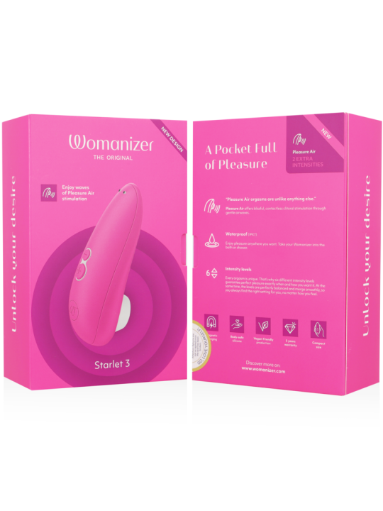 WOMANIZER STARLET 3 ESTIMULADOR CLITORIS ROSA