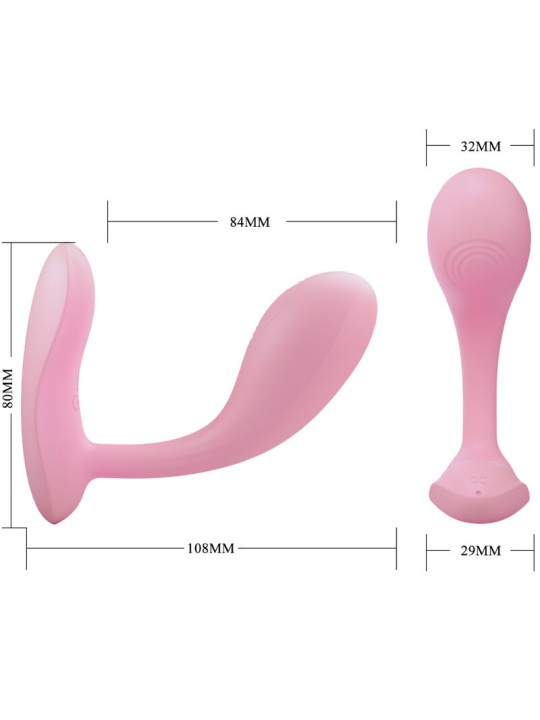 PRETTY LOVE BAIRD G SPOT 12 VIBRACIONES RECARGABLE ROSA APP