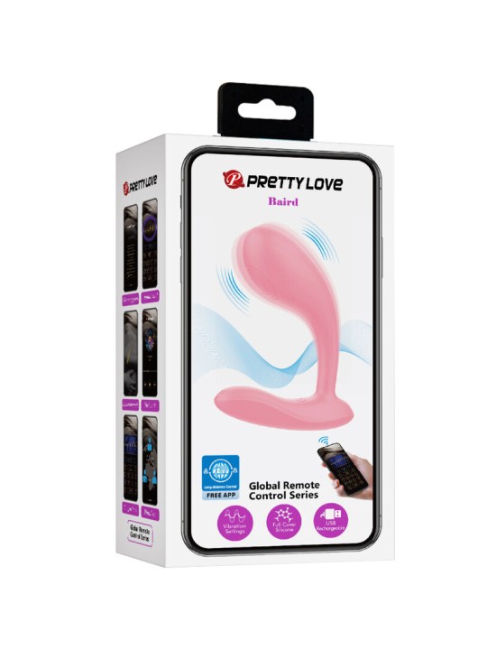 PRETTY LOVE BAIRD G SPOT 12 VIBRACIONES RECARGABLE ROSA APP