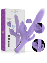 INTENSE BILLIE VIBRADOR MULTIFUNCION RECARGABLE ONDAS ESTIMULADORAS CON PULSADOR MORADO