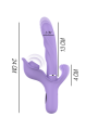 INTENSE BILLIE VIBRADOR MULTIFUNCION RECARGABLE ONDAS ESTIMULADORAS CON PULSADOR MORADO