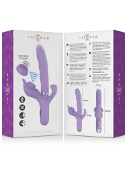 INTENSE BILLIE VIBRADOR MULTIFUNCION RECARGABLE ONDAS ESTIMULADORAS CON PULSADOR MORADO
