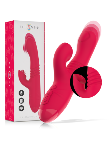 INTENSE DUA VIBRADOR MULTIFUNCION RECARGABLE UP DOWN CON LENGUA ROJO