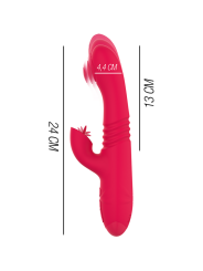 INTENSE DUA VIBRADOR MULTIFUNCION RECARGABLE UP DOWN CON LENGUA ROJO