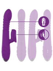 INTENSE IGGY VIBRADOR MULTIFUNCION RECARGABLE UP DOWN CON ESTIMULADOR DE CLITORIS MORADO