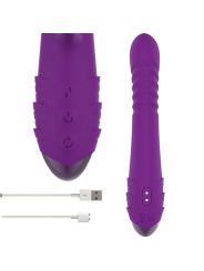 INTENSE IGGY VIBRADOR MULTIFUNCION RECARGABLE UP DOWN CON ESTIMULADOR DE CLITORIS MORADO