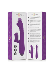 INTENSE IGGY VIBRADOR MULTIFUNCION RECARGABLE UP DOWN CON ESTIMULADOR DE CLITORIS MORADO