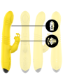 INTENSE TOKY VIBRADOR MULTIFUNCION RECARGABLE UP DOWN CON ESTIMULADOR DE CLITORIS AMARILLO