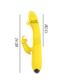 INTENSE TOKY VIBRADOR MULTIFUNCION RECARGABLE UP DOWN CON ESTIMULADOR DE CLITORIS AMARILLO
