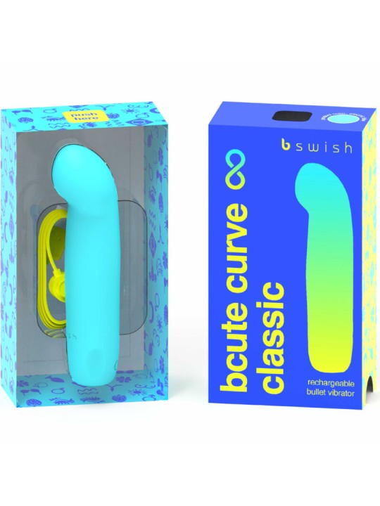 B SWISH BCUTE CURVE INFINITE CLASSIC VIBRADOR RECARGABLE SILICONA AZUL