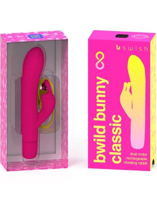 B SWISH BWILD BUNNY INFINITE CLASSIC VIBRADOR RECARGABLE SILICONA ROSA