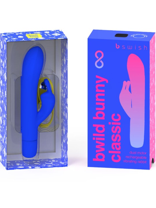 B SWISH BWILD BUNNY INFINITE CLASSIC VIBRADOR RECARGABLE SILICONA AZUL