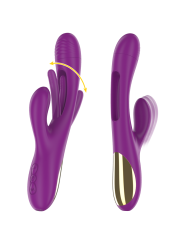 INTENSE APOLO VIBRADOR MULTIFUNCION RECARGABLE 7 VIBRACIONES CON LENGUA OSCILANTE MORADO