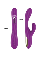 INTENSE APOLO VIBRADOR MULTIFUNCION RECARGABLE 7 VIBRACIONES CON LENGUA OSCILANTE MORADO