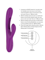 INTENSE APOLO VIBRADOR MULTIFUNCION RECARGABLE 7 VIBRACIONES CON LENGUA OSCILANTE MORADO