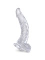 KING COCK CLEAR PENE REALISTICO CURVADO CON TESTICULOS 165 CM TRANSPARENTE