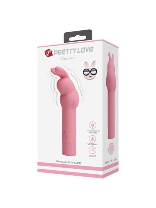 PRETTY LOVE VIBRADOR DE SILICONA CONEJO ROSA GERARDO