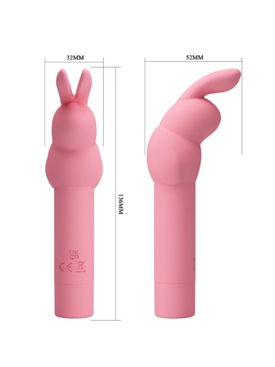 PRETTY LOVE VIBRADOR DE SILICONA CONEJO ROSA GERARDO