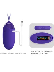 PRETTY LOVE BERGER YOUTH HUEVO VIBRADOR CONTROL REMOTO VIOLETA