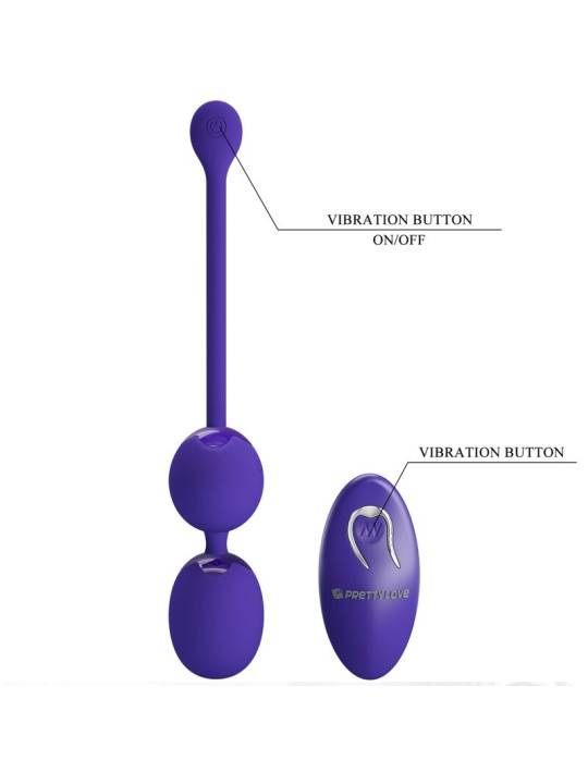 PRETTY LOVE WILLIE YOUTH BOLAS CONTROL REMOTO VIBRACION VIOLETA