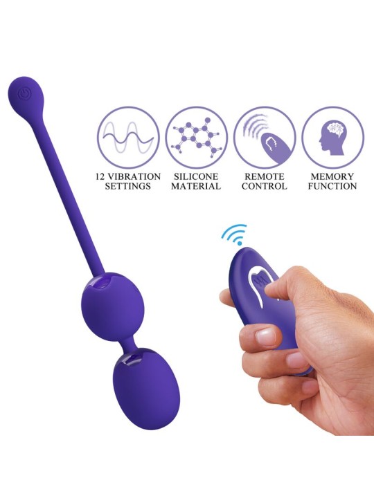 PRETTY LOVE WILLIE YOUTH BOLAS CONTROL REMOTO VIBRACION VIOLETA