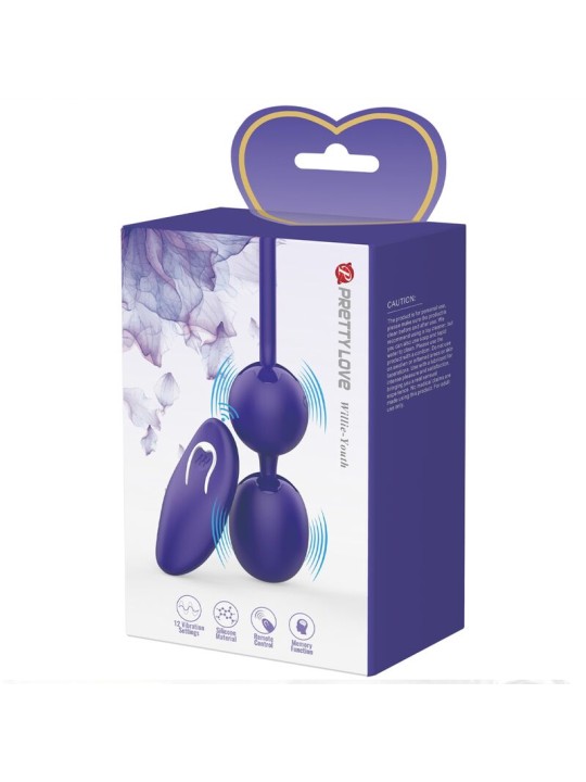 PRETTY LOVE WILLIE YOUTH BOLAS CONTROL REMOTO VIBRACION VIOLETA