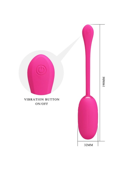 PRETTY LOVE DOREEN HUEVO VIBRADOR RECARGABLE MAGENTA CONTROL REMOTO
