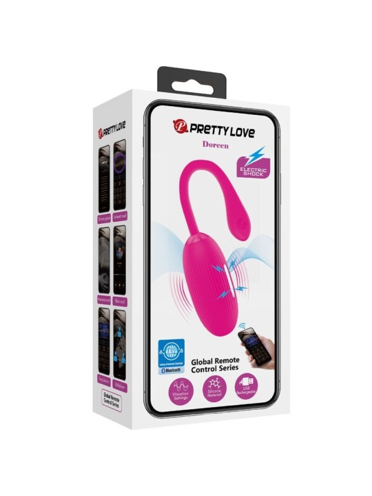 PRETTY LOVE DOREEN HUEVO VIBRADOR RECARGABLE MAGENTA CONTROL REMOTO