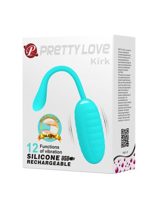 PRETTY LOVE KIRK HUEVO VIBRADOR RECARGABLE VERDE CLARO