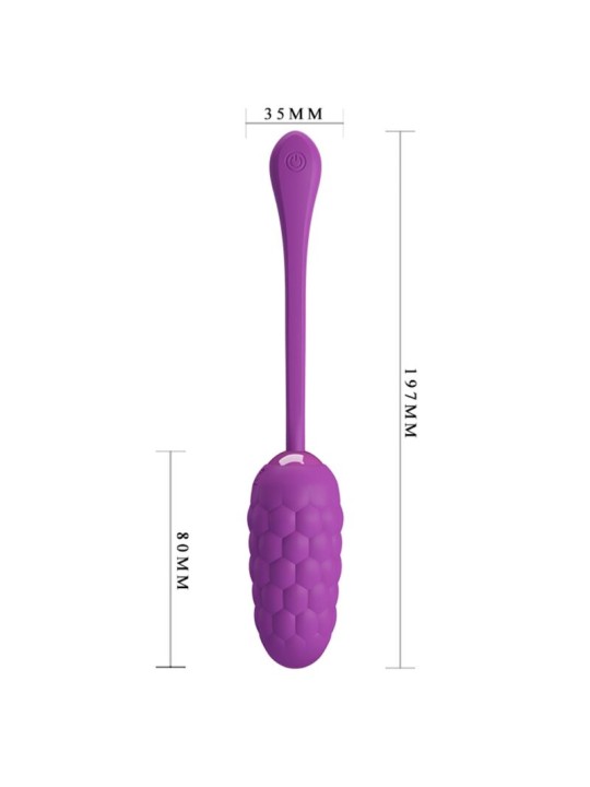 PRETTY LOVE HUEVO VIBRADOR CON TEXTURA MARINA RECARGABLE MORADO