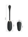 PRETTY LOVE DOREEN HUEVO VIBRADOR DE LUJO RECARGABLE NEGRO CONTROL REMOTO