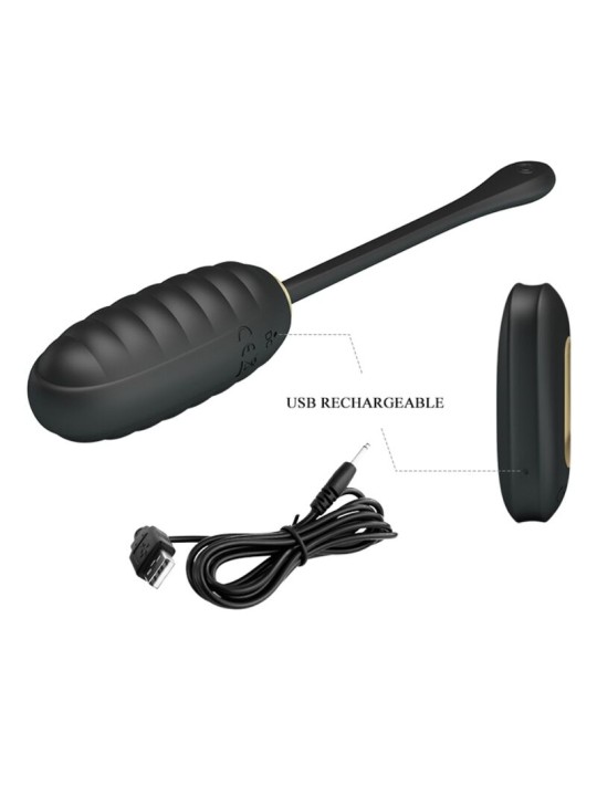 PRETTY LOVE DOREEN HUEVO VIBRADOR DE LUJO RECARGABLE NEGRO CONTROL REMOTO