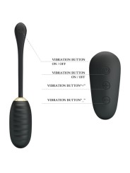 PRETTY LOVE DOREEN HUEVO VIBRADOR DE LUJO RECARGABLE NEGRO CONTROL REMOTO