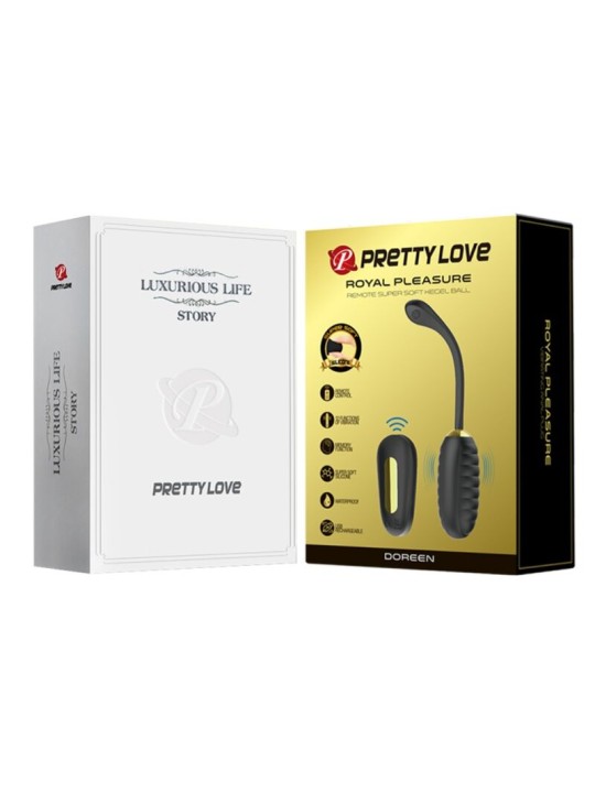 PRETTY LOVE DOREEN HUEVO VIBRADOR DE LUJO RECARGABLE NEGRO CONTROL REMOTO