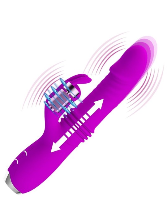 PRETTY LOVE DOROTHY VIBRADOR CONEJO RECARGABLE MORADO