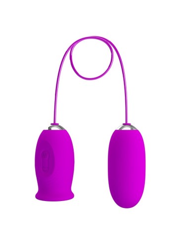 PRETTY LOVE DAISY HUEVO DUAL VIBRADOR RECARGABLE MORADO