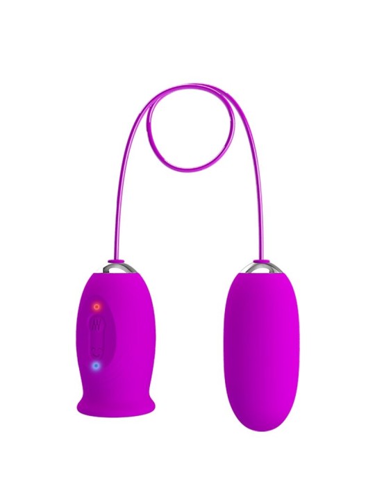 PRETTY LOVE DAISY HUEVO DUAL VIBRADOR RECARGABLE MORADO