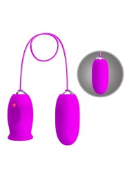 PRETTY LOVE DAISY HUEVO DUAL VIBRADOR RECARGABLE MORADO