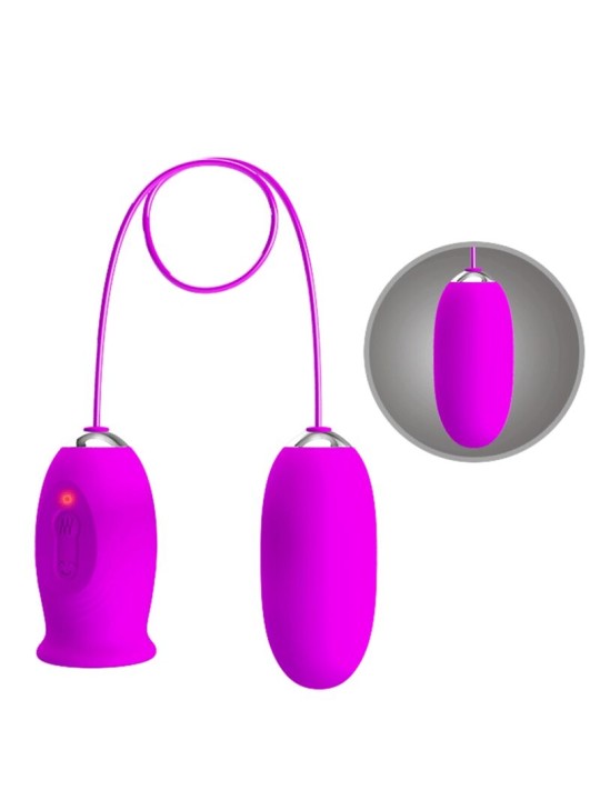 PRETTY LOVE DAISY HUEVO DUAL VIBRADOR RECARGABLE MORADO PRETTY LOVE DAISY HUEVO DUAL VIBRADOR RECARGABLE MORADO