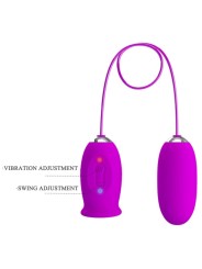 PRETTY LOVE DAISY HUEVO DUAL VIBRADOR RECARGABLE MORADO