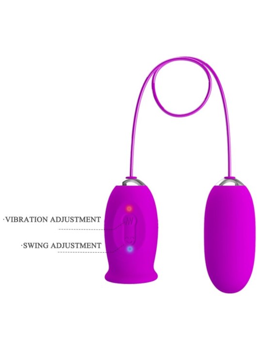 PRETTY LOVE DAISY HUEVO DUAL VIBRADOR RECARGABLE MORADO