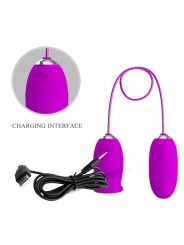 PRETTY LOVE DAISY HUEVO DUAL VIBRADOR RECARGABLE MORADO