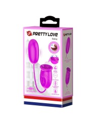PRETTY LOVE DAISY HUEVO DUAL VIBRADOR RECARGABLE MORADO