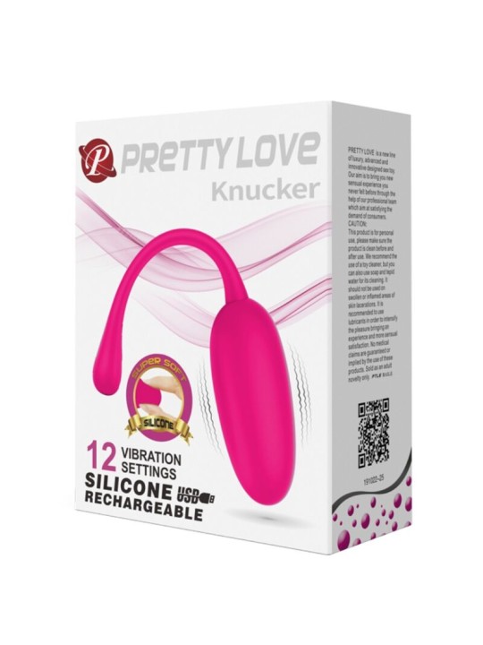 PRETTY LOVE KNUCKER HUEVO VIBRADOR RECARGABLE ROSA