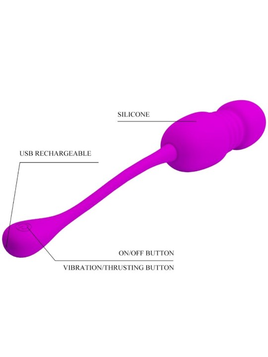 PRETTY LOVE CALLIE HUEVO VIBRADOR RECARGABLE MORADO