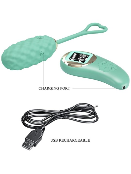 PRETTY LOVE VIVIAN HUEVO VIBRADOR CONTROL REMOTO VERDE